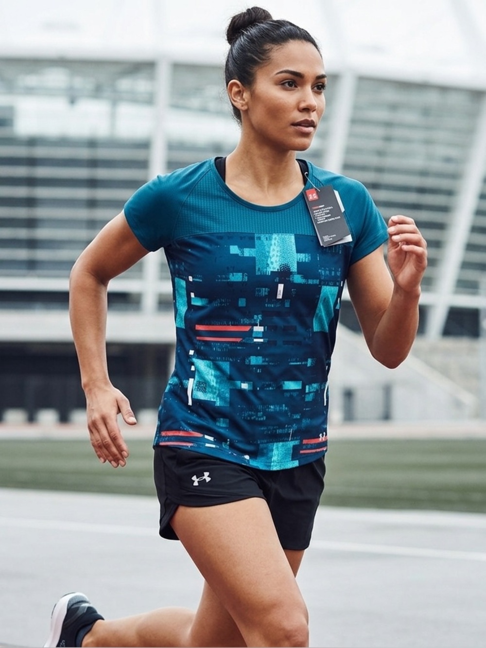 NWT Women's Under Armour UA Speed Stride Printed H